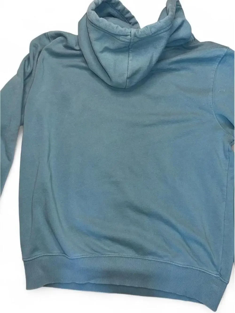 The North Face Men's Blue Hoodie logo sz M preppy cabin layer